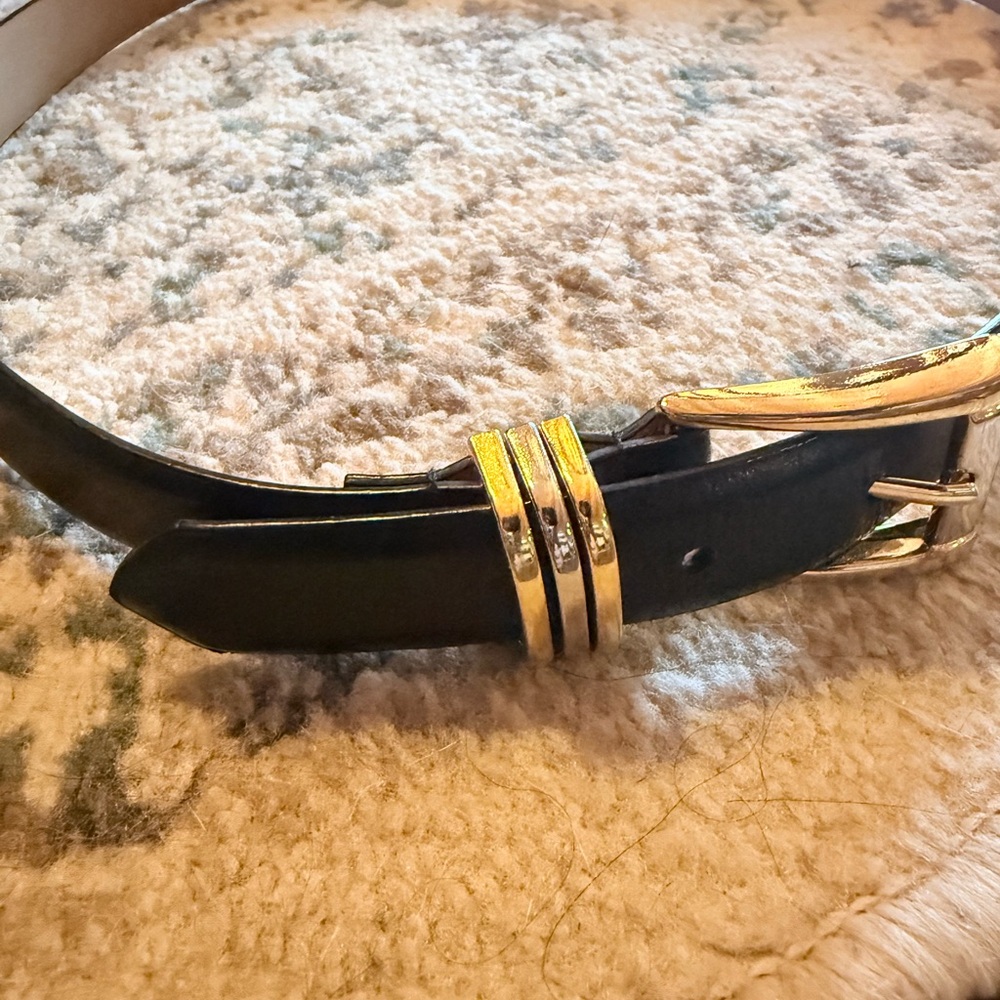 Elegant Black and Gold and silver Women's Belt medium/large size